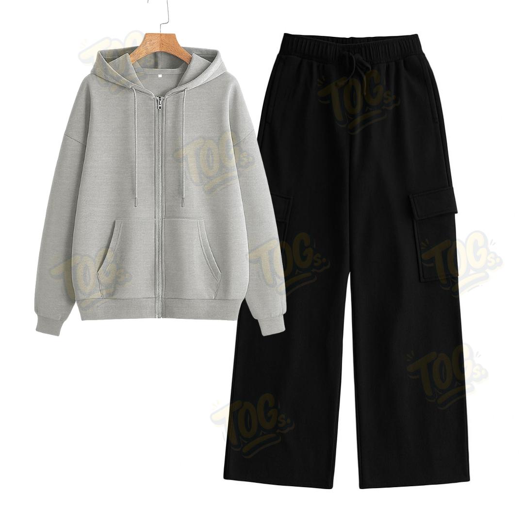 Straight Leg Cargo With Oversized Zipper