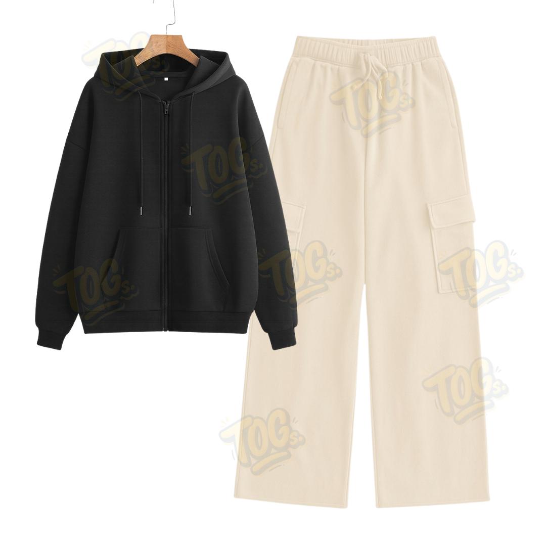 Straight Leg Cargo With Oversized Zipper