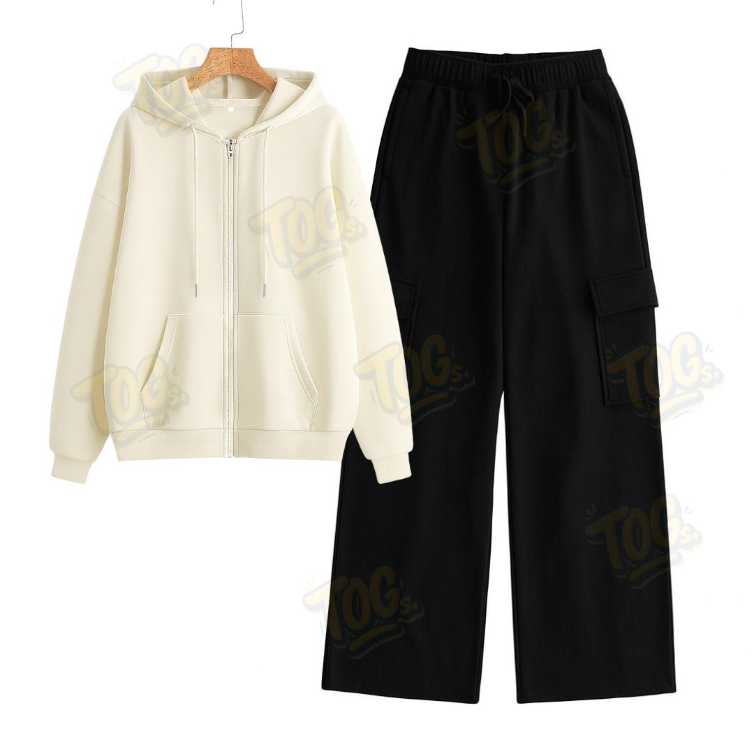 Straight Leg Cargo With Oversized Zipper