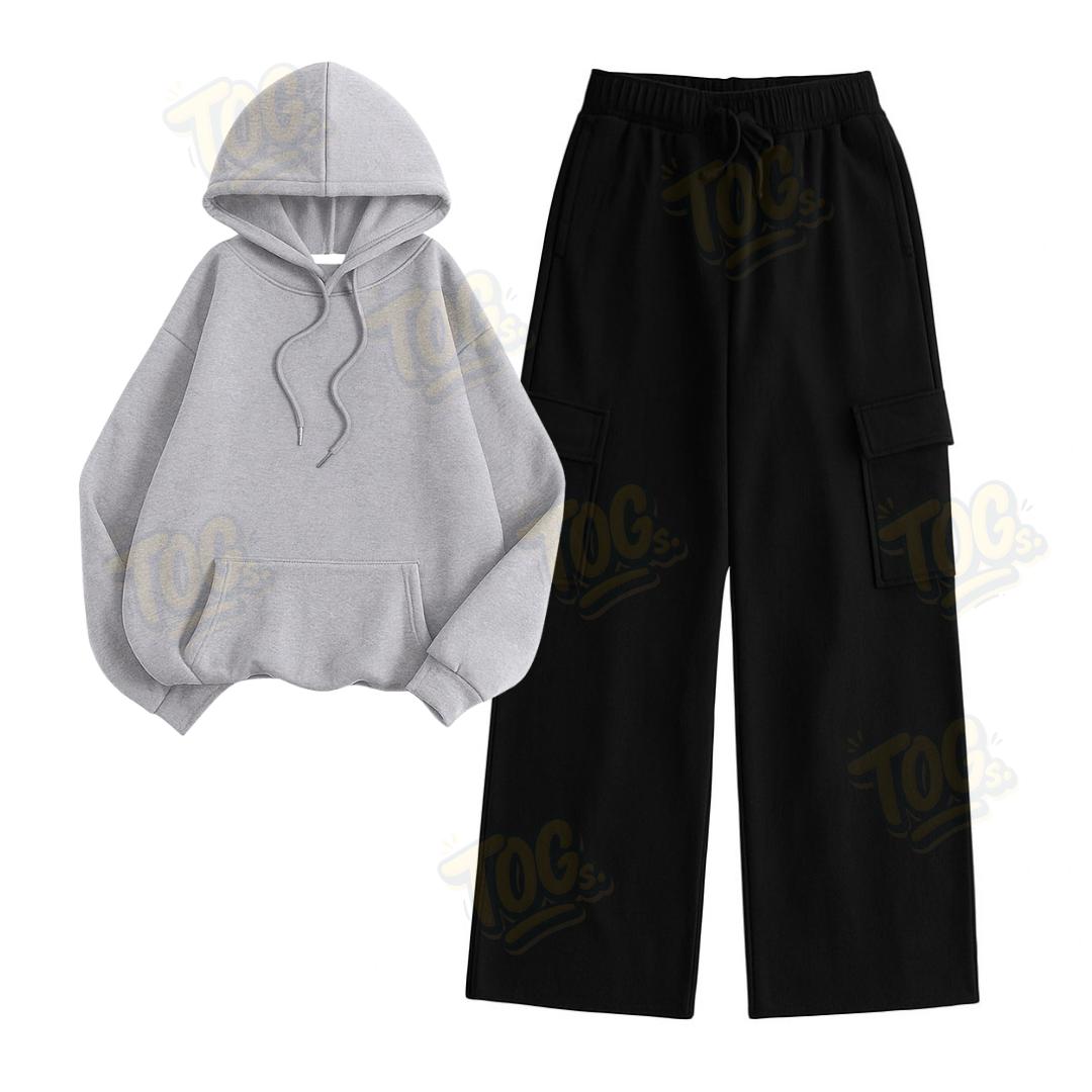 Straight Leg Cargo With Oversized Hoodie