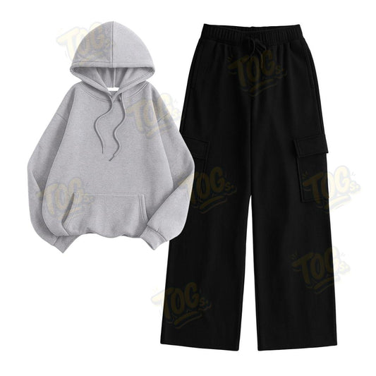 Straight Leg Cargo With Oversized Hoodie