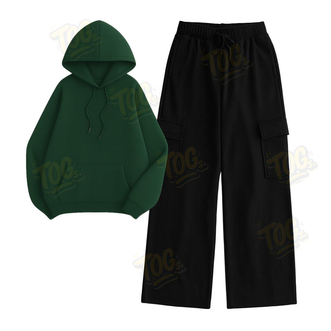 Straight Leg Cargo With Oversized Hoodie