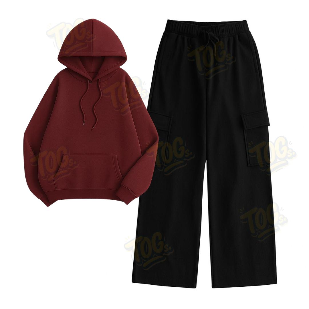 Straight Leg Cargo With Oversized Hoodie