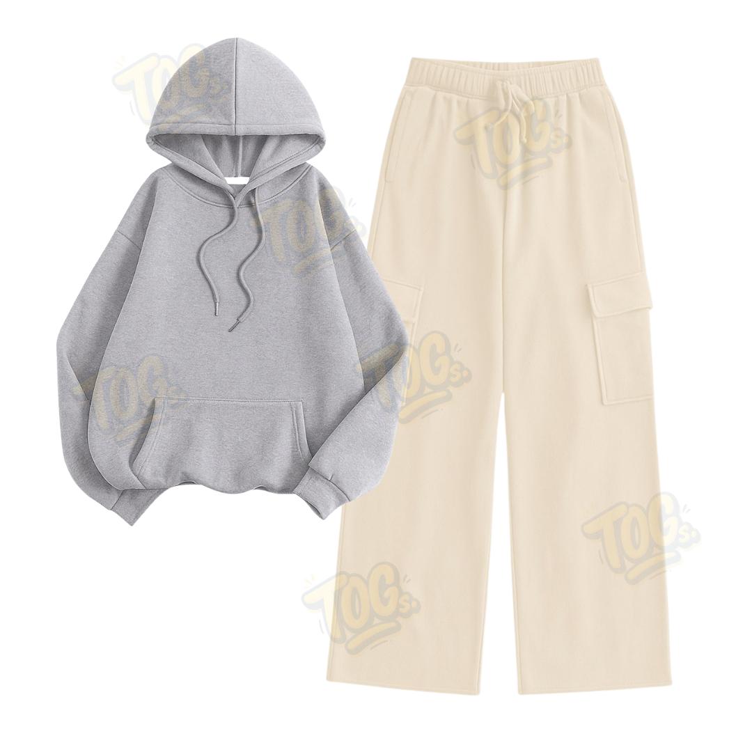 Straight Leg Cargo With Oversized Hoodie