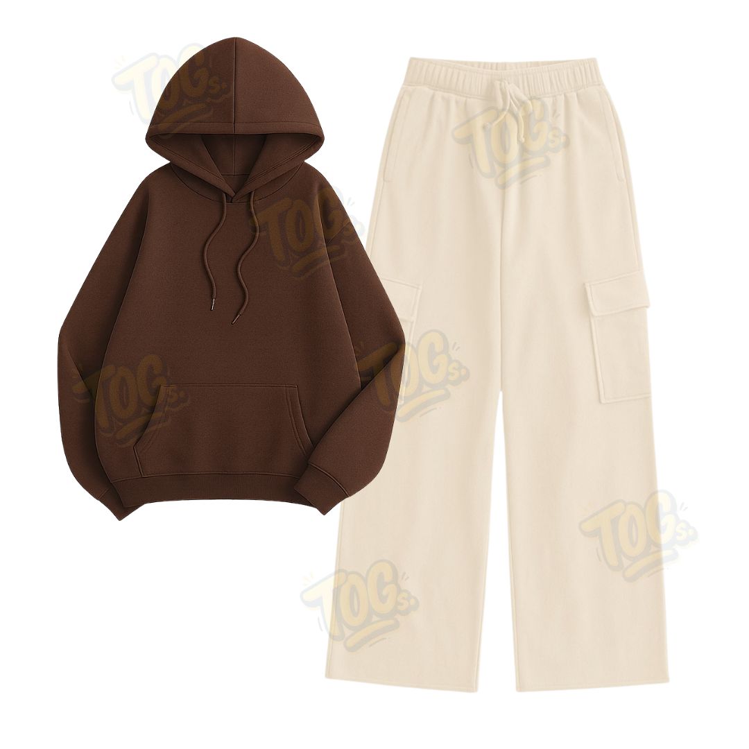 Straight Leg Cargo With Oversized Hoodie