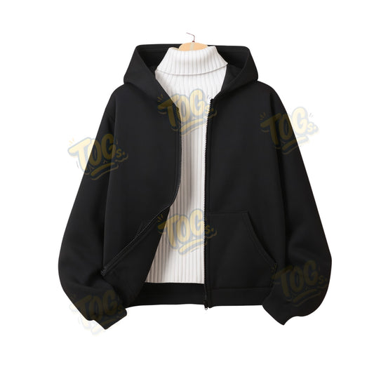 Black Zipper With Highneck