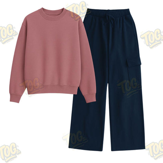 Straight Leg Cargo With Oversized Sweatshirt