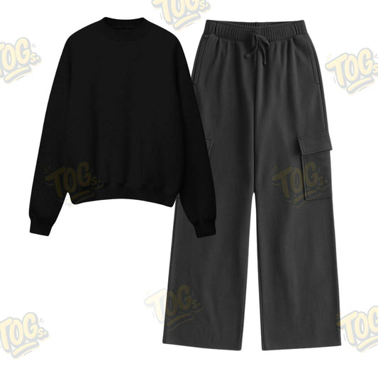 Straight Leg Cargo With Oversized Sweatshirt