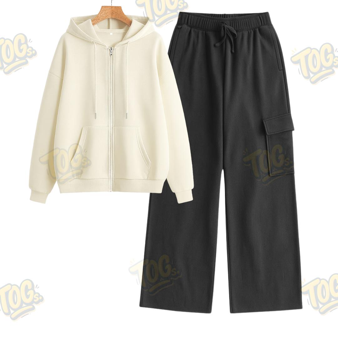 Straight Leg Cargo With Oversized Zipper