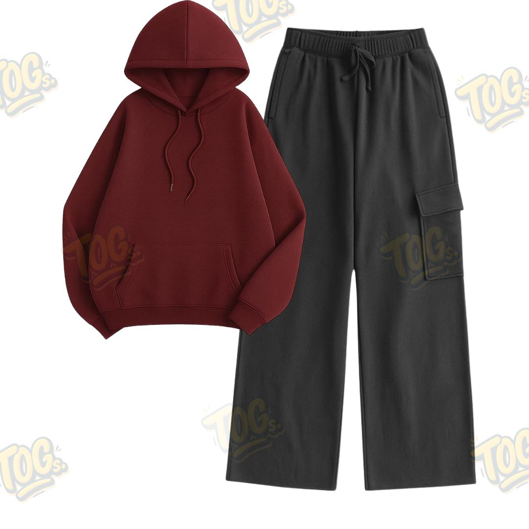 Straight Leg Cargo With Oversized Hoodie