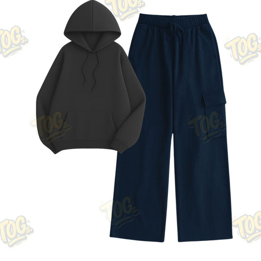 Straight Leg Cargo With Oversized Hoodie