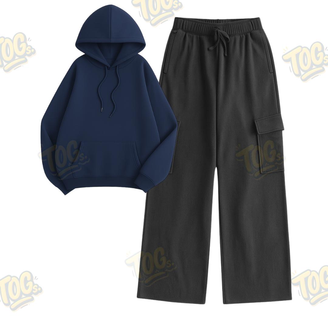 Straight Leg Cargo With Oversized Hoodie