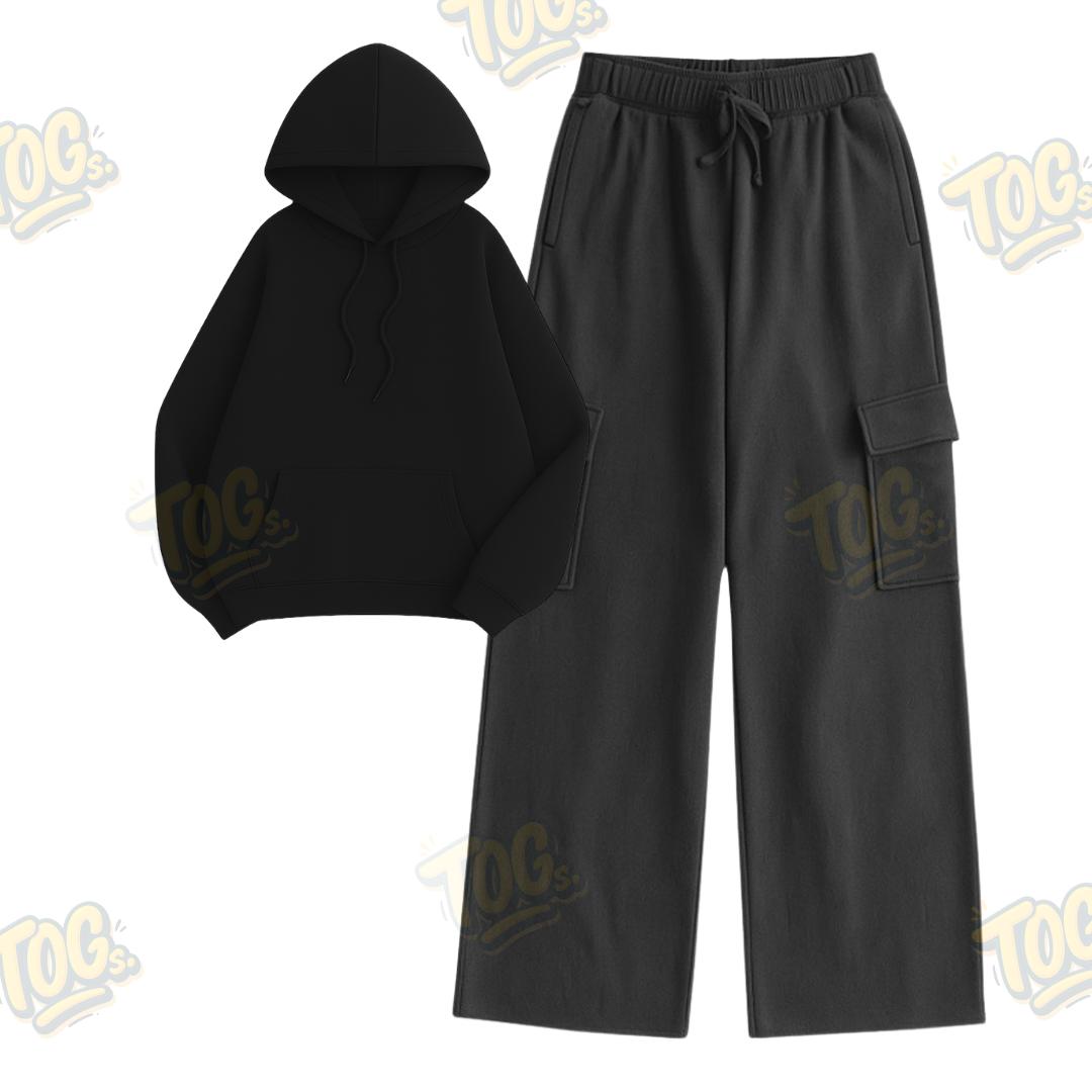 Straight Leg Cargo With Oversized Hoodie