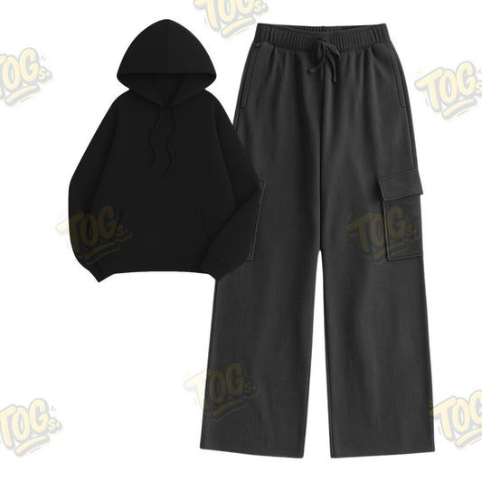 Straight Leg Cargo With Oversized Hoodie
