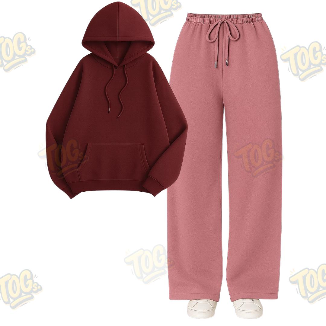 Straight Leg Trouser With Oversized Hoodie