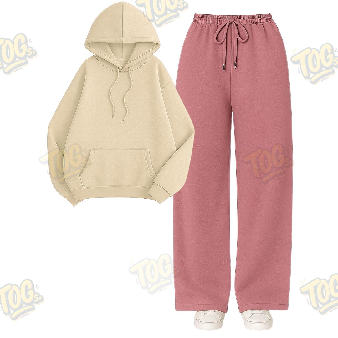 Straight Leg Trouser With Oversized Hoodie
