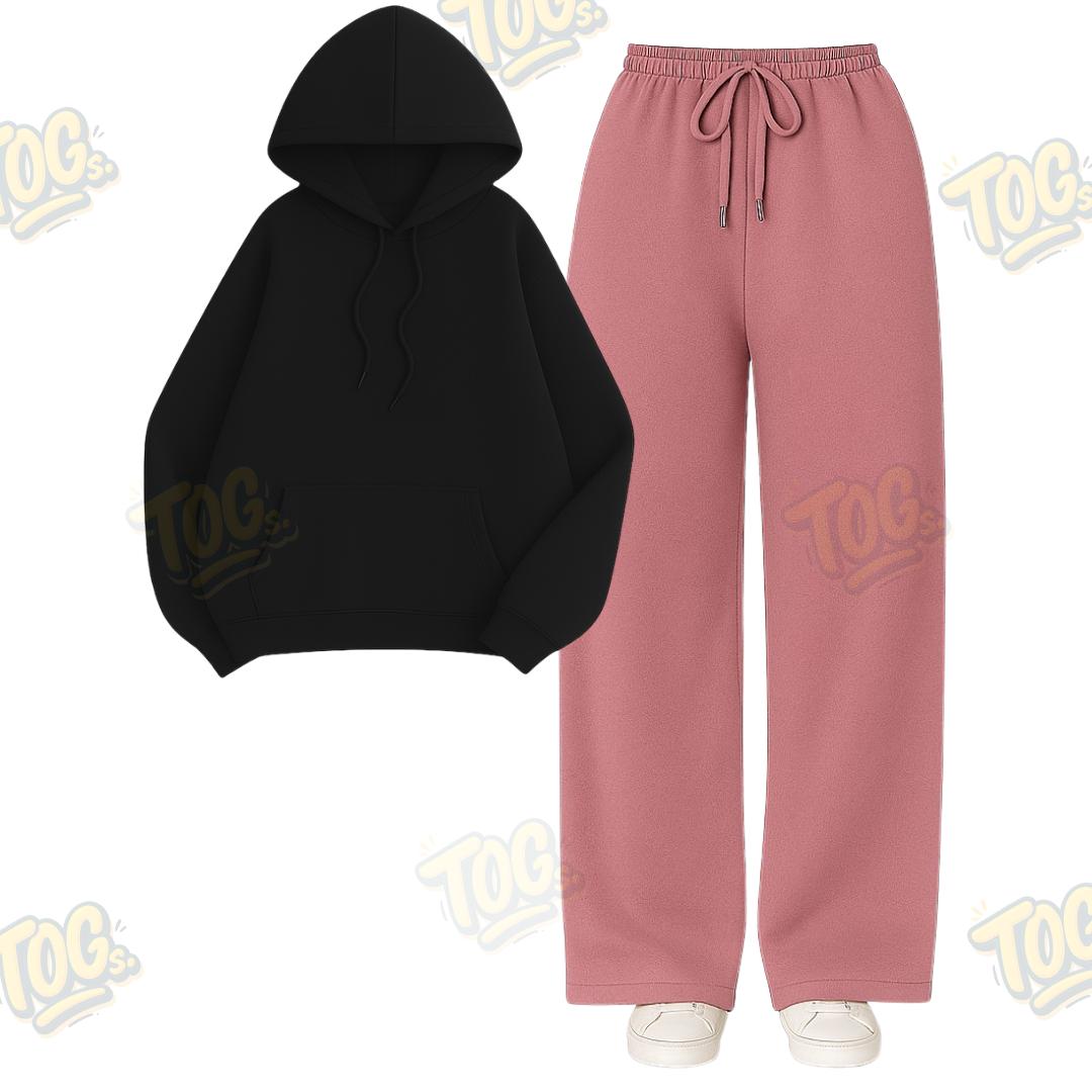 Straight Leg Trouser With Oversized Hoodie