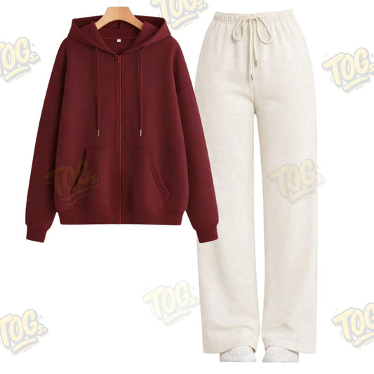 Straight Leg Trouser With Oversized  Zipper