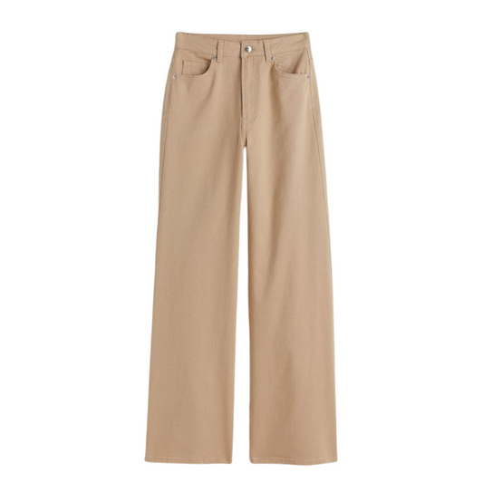 Beige Baggy Jeans